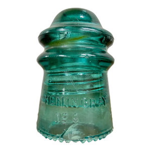 Vintage Hemingray No 9 Aqua Glass Insulator