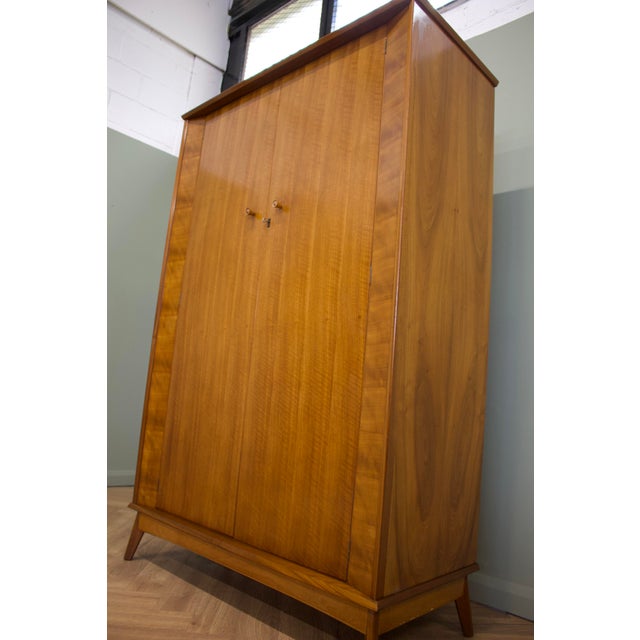 1960s Vintage Walnut Wardrobe by Alfred Cox for Heals, 1950s For Sale - Image 5 of 11