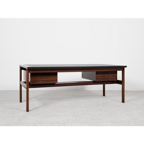 1960s Mid-Century Danish Desk in Rosewood and Black Leather attributed to Arne Vodder for Sibast, 1960s For Sale - Image 5 of 13