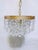 Hollywood Regency Vintage Crystal Chandelier With French Pendalogue Crystal Prisms For Sale - Image 3 of 9