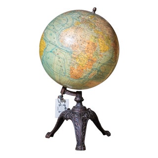 World Map Globe from J. Forest, 1890s For Sale