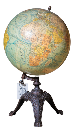 World Map Globe from J. Forest, 1890s