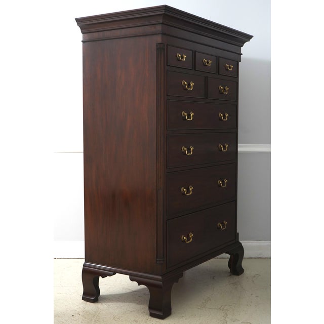 Age: C.2005 Details: Mahogany Bracket Feet Dovetailed Drawer Construction Fine Carved Details High Quality Construction...