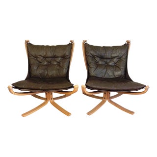 Falcon Chairs by Sigurd Ressell for Vatne Möbler, 1970s, Set of 2 For Sale