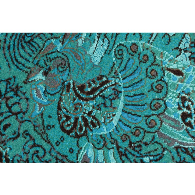 Turquoise Rug & Kilim’s Modern Classics Rug, Turquoise With Pictorial Medallion “Simorgh” For Sale - Image 8 of 10