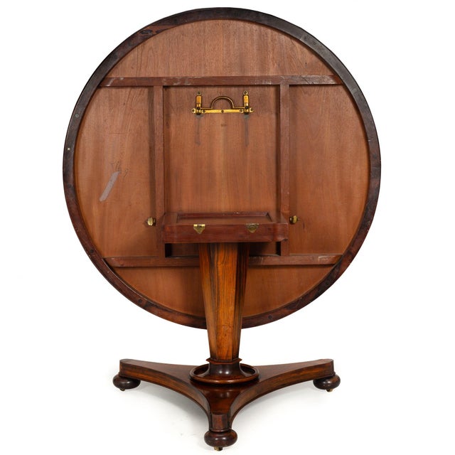 19th Century Regency Rosewood Antique Circular Center Table, English Circa 1825 For Sale - Image 5 of 18