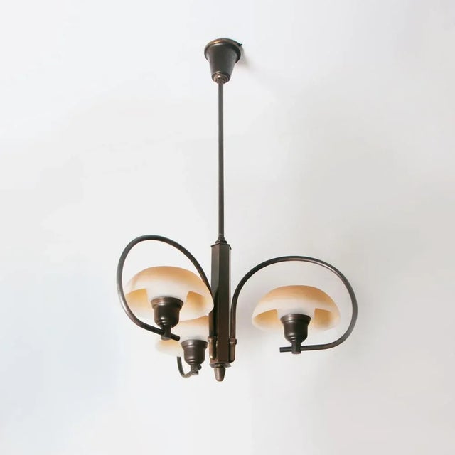 Brown Ceiling Lamp from Fog & Mørup, 1930s For Sale - Image 8 of 8