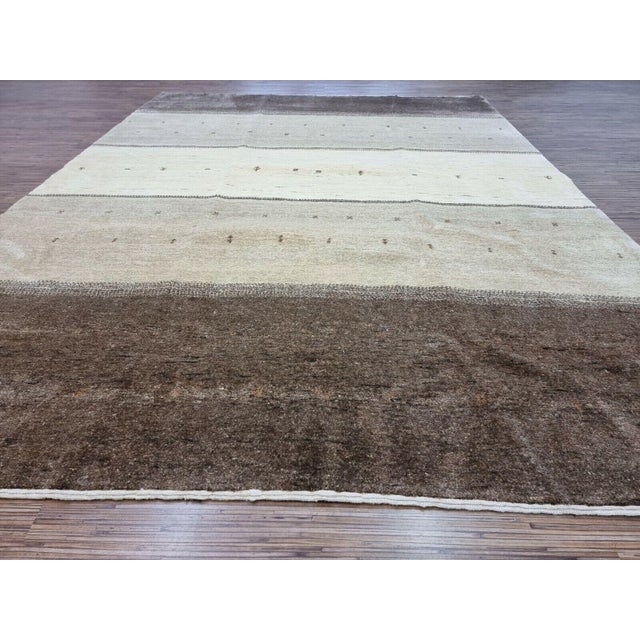 Persian Handmade Vintage Persian Style Gabbeh Rug 5.8' X 7.9', 1970s For Sale - Image 3 of 11