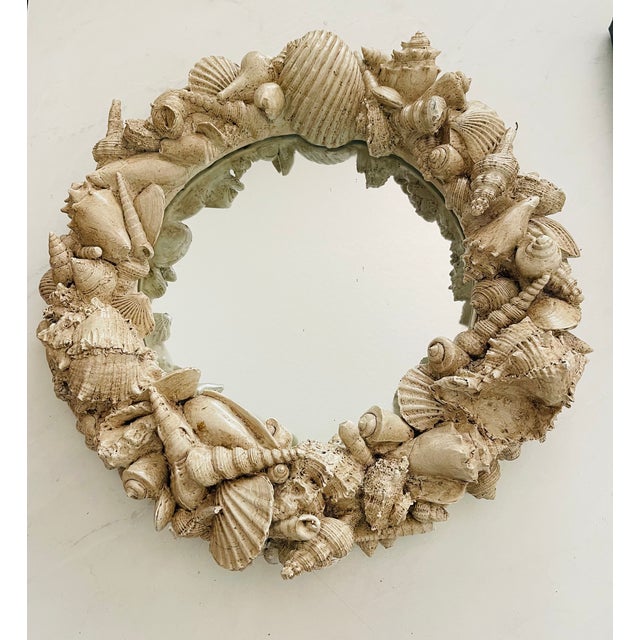 Contemporary Vintage Serge Roche She’ll Plaster Mirror For Sale - Image 3 of 7