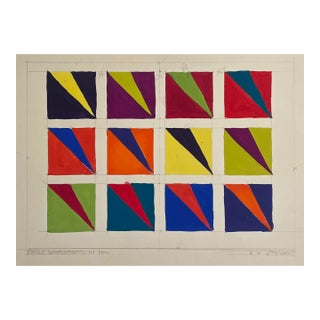 1960s Color Studies Painting by Stewart For Sale