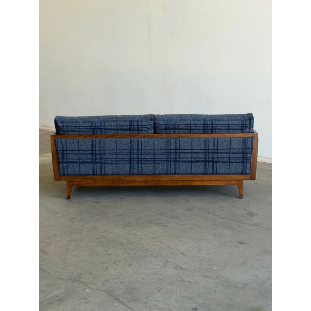 Mid 20th Century Mid 20th Century Encased Sofa in Patterned Chenille For Sale - Image 5 of 13