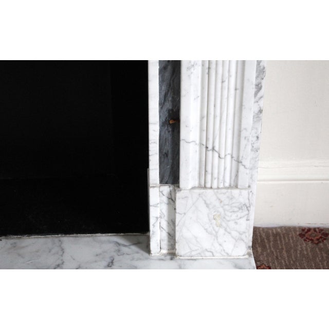 Waldorf Astoria English Regency White Marble Mantel For Sale - Image 10 of 13