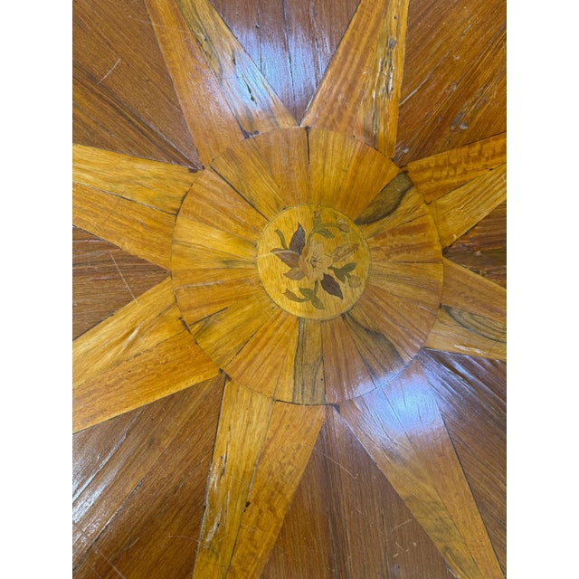 Early 19th Century Italian Continental Centre Tabletop Only Inlay Mahogany 47in For Sale - Image 4 of 5