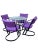 1980s Milo Baughman Style Purple Cantilever Dining Bistro Set - Set of 5 For Sale - Image 12 of 12
