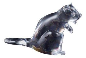 Glass Otter from Ronneby Glassworks, Sweden, 1960s