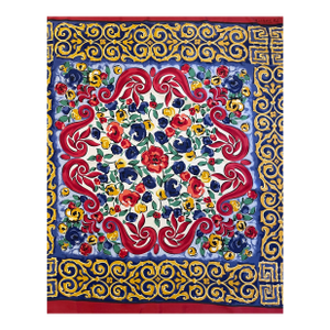 Givenchy Silk Scarf “Red And Flower”