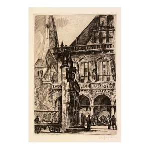1921 Istvan Zador Bremen Germany Etching