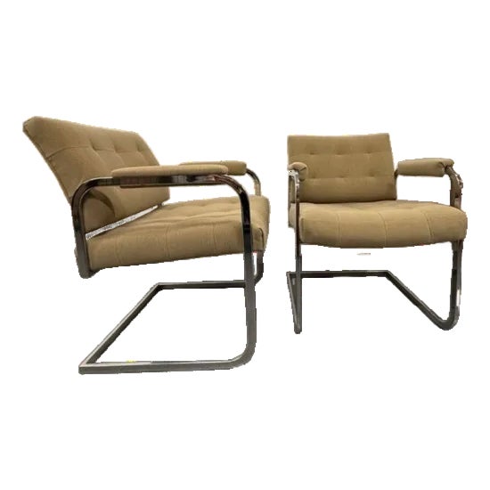 Mid 20th Century Pair of 1950s Bauhaus Style Chairs For Sale - Image 5 of 5