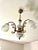 Metal Art Nouveau Style Porcelain Chandelier with Gilded Brass, 1970s For Sale - Image 7 of 10