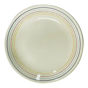 Mid 20th Century Rainbow Stripe Italian Serving Bowl