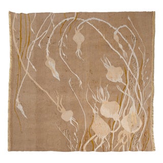 Woven Art Tapestry Wall Hanging Roses, Poland, 1980s For Sale