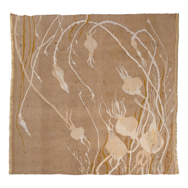 Woven Art Tapestry Wall Hanging Roses, Poland, 1980s For Sale