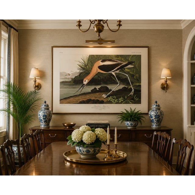 Paper American Avocet, Museum Style Audubon Bird Print, 24" X 16" For Sale - Image 7 of 10