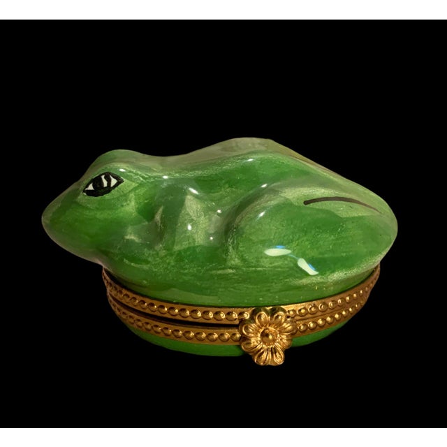 Limoges Rochard Porcelain Frog Trinket Box Chairish