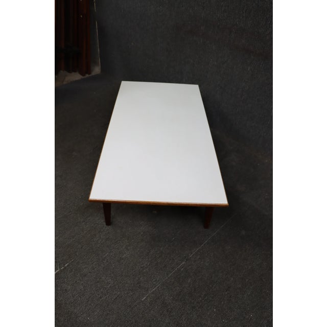 Brown Jens Risom Mid Century Walnut Coffee Table For Sale - Image 8 of 10