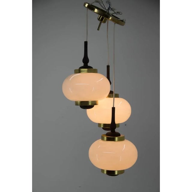 Mid-Century Modern Midcentury Chandelier attributed to Polam Bielsko, Poland, 1970s For Sale - Image 3 of 7