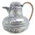 Large Silver Milk Jug with Reliefs, Monogram Card and Coated Handle For Sale