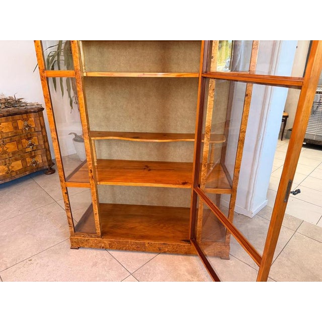 Biedermeier Glass-Fronted Poplar Display Cabinet For Sale - Image 11 of 17