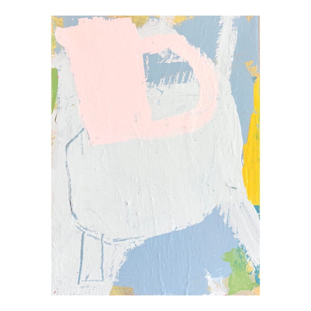 Sarah Trundle, Contemporary Abstract Still Life Painting, "Pink Pitcher" For Sale