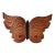 Vintage Folk Art Carved Wood Butterfly Wall Sculpture – Burned Wood Relief For Sale