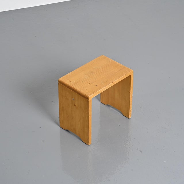 Pine Stool from Les Arcs, 1970s For Sale - Image 4 of 11