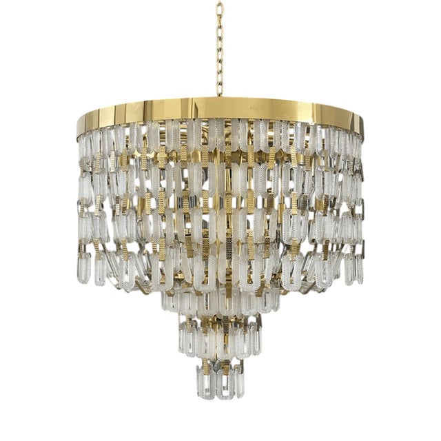 Collection Lyra Chandelier in Metal and Crystal by Jago For Sale
