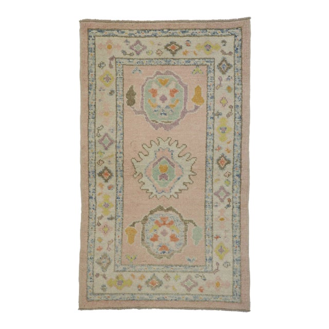 Turkish Oushak Accent Rug - 03'01 X 05'01 For Sale