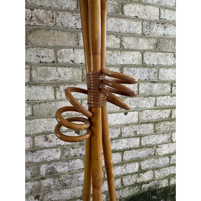 1950s Vintage, Mid Century Modern Bamboo Floor Lamp For Sale - Image 5 of 12
