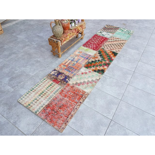 Turkish Home Living Vintage Runner Rug For Sale - Image 3 of 10