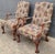 PRESENTING A GORGEOUS and INTRIGUING Pair of Gainsborough Library Chairs in the Irish Georgian Style. Made of walnut,...