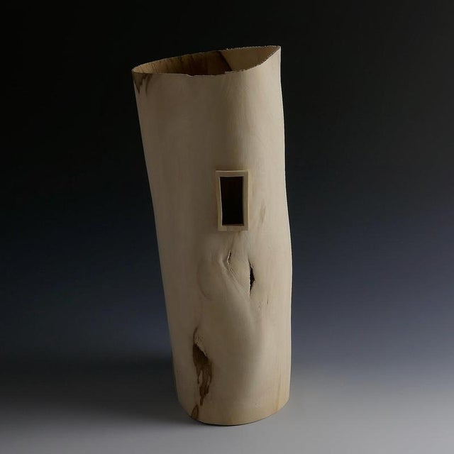 Contemporary Through the Window Vase in Fig Tree Wood by Yann Marot For Sale - Image 3 of 10