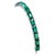 24 Carat Natural Emerald Tennis Bracelet, 14 Karat White Gold, 21.6gm, 7 Inch For Sale - Image 4 of 8