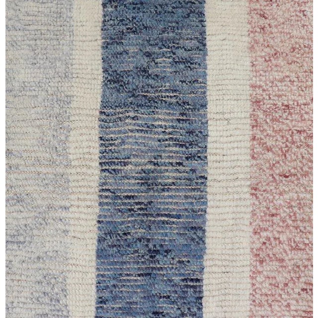 Textile Modern Casual Hand Knotted Piled Runner in Color and Minimalist Modern Design 2'9 X 12'3 For Sale - Image 7 of 10