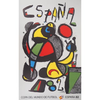 Joan Miro, España, Copa del Mundo, 1982, Original Signed Lithograph For Sale
