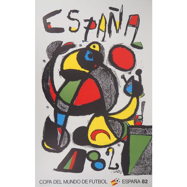 Joan Miro, España, Copa del Mundo, 1982, Original Signed Lithograph For Sale