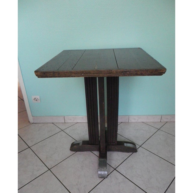 Wooden Bistro Table, 1950s For Sale - Image 6 of 14