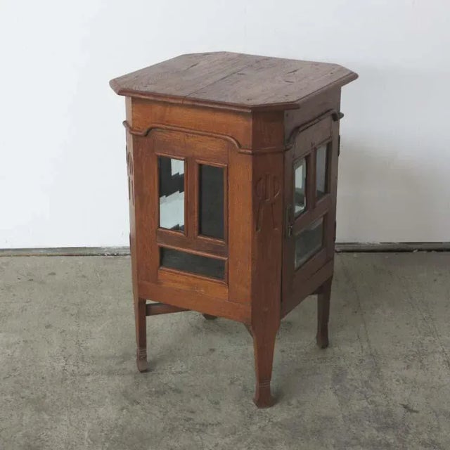 Wood Antique Art Nouveau Display Cabinet For Sale - Image 7 of 10