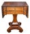Empire-Style Drop-Leaf Sewing Table With Two Drawers & Scroll-Foot Pedestal For Sale