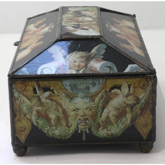 Willan F Decoupaged Jewelry Box For Sale - Image 9 of 13