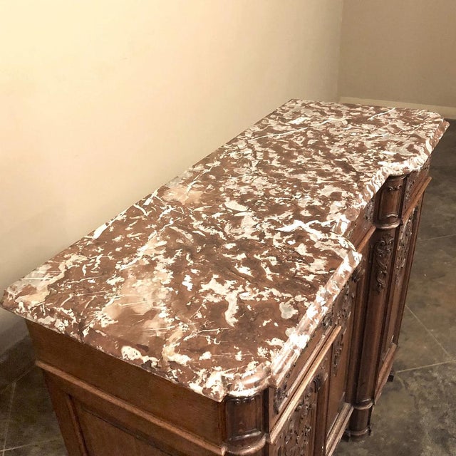Antique Liegoise Louis XIV Marble Top Buffet For Sale - Image 14 of 15
